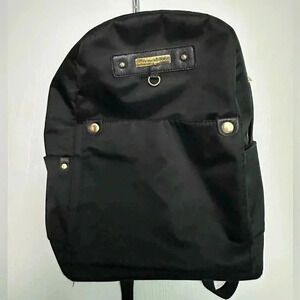 Adrienne Vittadini black nylon backpack and/or diaper bag adjustable straps‎